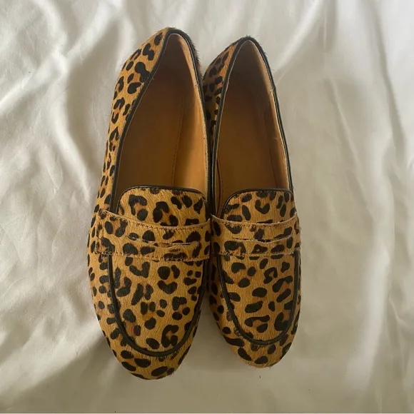 *NEW* J. Crew Calf Hair Animal Print Penny Loafers Size 6.5