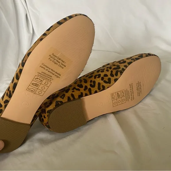 *NEW* J. Crew Calf Hair Animal Print Penny Loafers Size 6.5