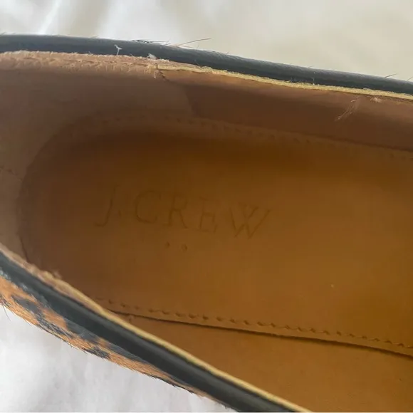 *NEW* J. Crew Calf Hair Animal Print Penny Loafers Size 6.5