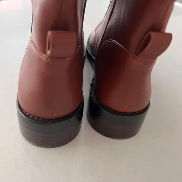 *New J. Crew Leather Lace-up Knee High Boots