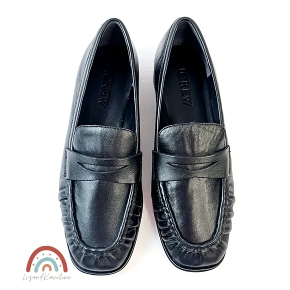 New! J. Crew Maison Ruched Loafers in Leather 7