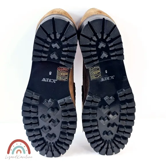 New! J. Crew Winona Lug Sole Penny Loafers in Suede