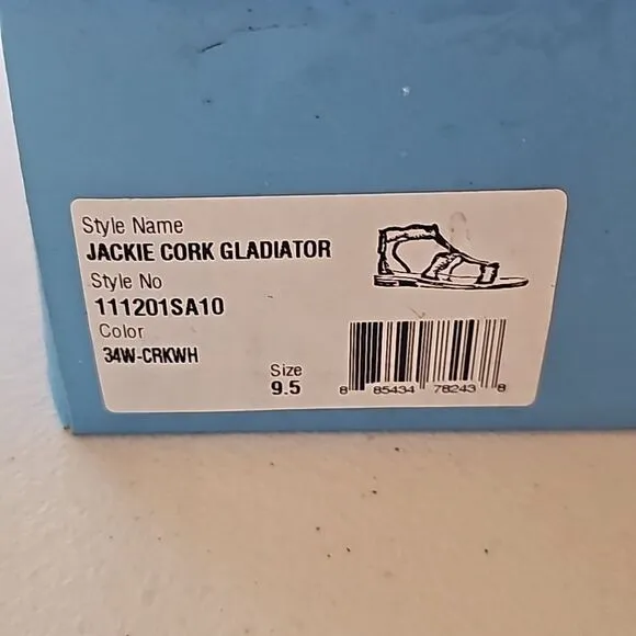 New Jack Roger’s Jackie Gladiator Sandals in cork, Size 9.5