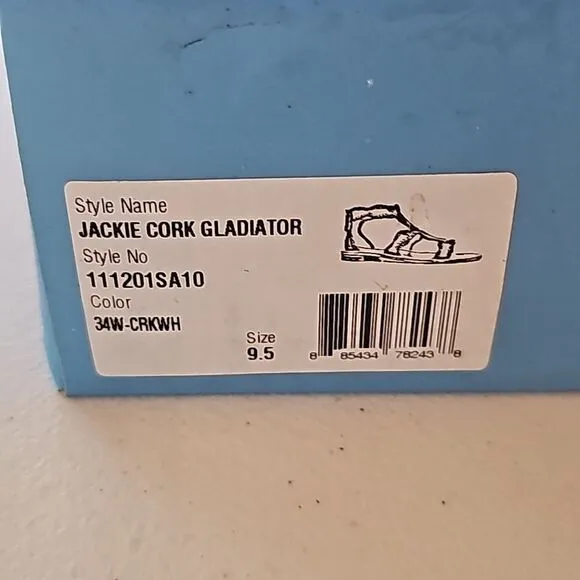 New Jack Roger’s Jackie Gladiator Sandals in cork, Size 9.5