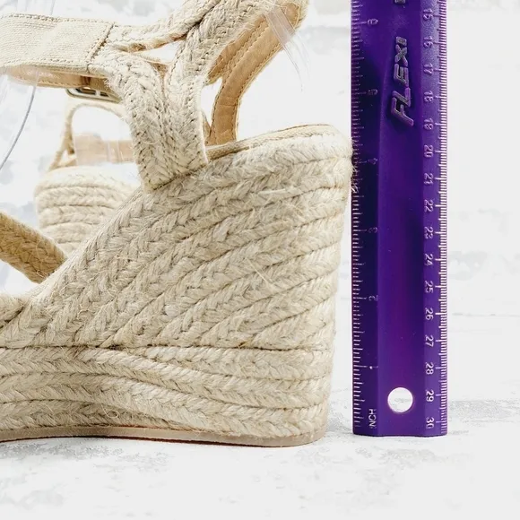 NEW Jeffrey Campbell’s Braided Espadrilles Buckle Ankle Strap Wedge Sandals W866