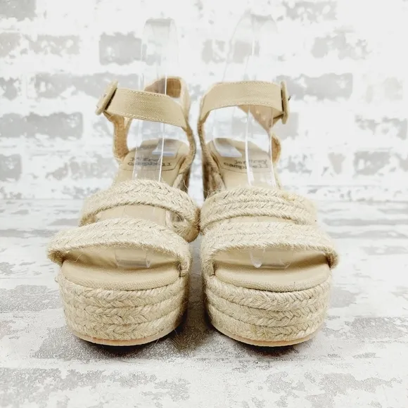NEW Jeffrey Campbell’s Braided Espadrilles Buckle Ankle Strap Wedge Sandals W866