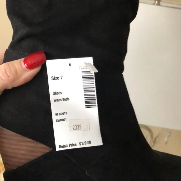 NEW Jessica Simpson Helveta2 Black Wedge Boots