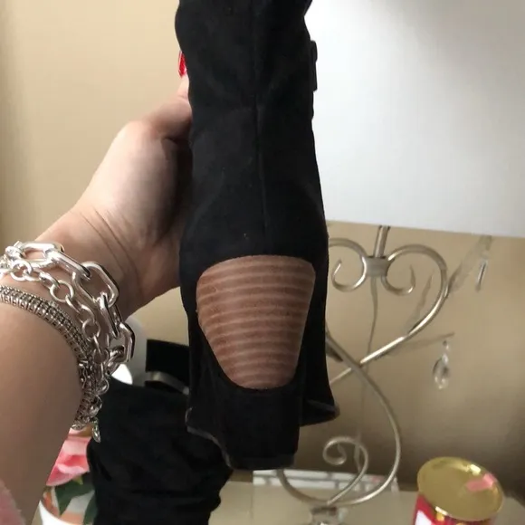 NEW Jessica Simpson Helveta2 Black Wedge Boots