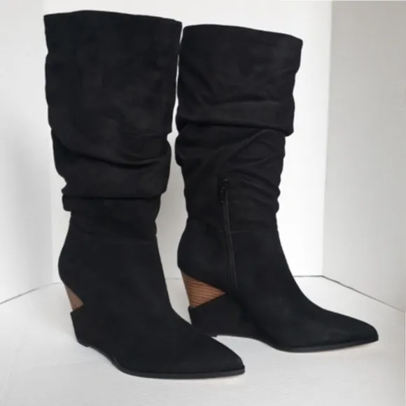 NEW Jessica Simpson Helveta2 Black Wedge Boots