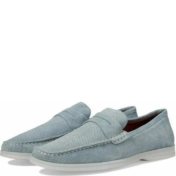 NEW JOHNNIE-O men's newport penny loafer in light blue