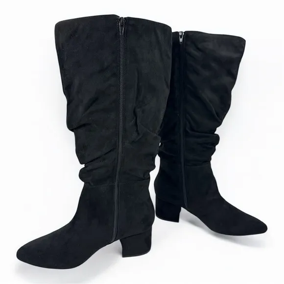 NEW! Lane Bryant Black Dream Cloud Extra Wide Calf Slouchy Tall Boots