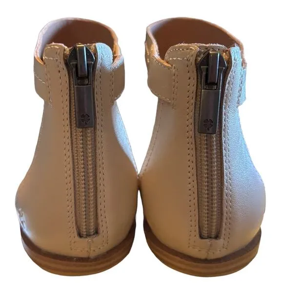 New Lucky Brand Nayda Sandals Women's Size 11 M Buff Tan Neutral Leather Zip