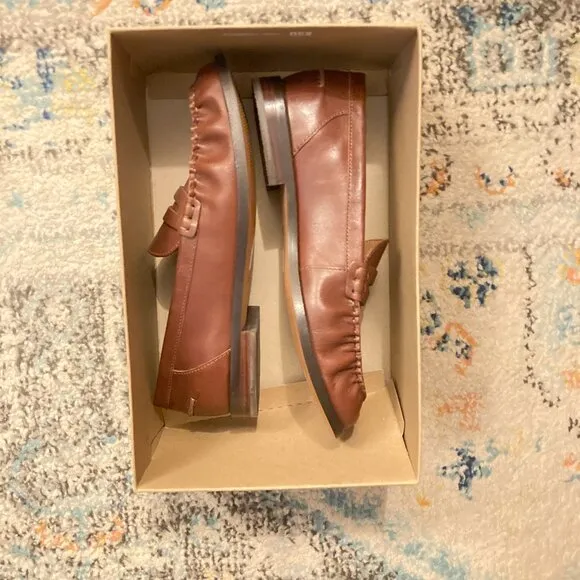 NEW Madewell Brown Leather Penny Loafers 9.5