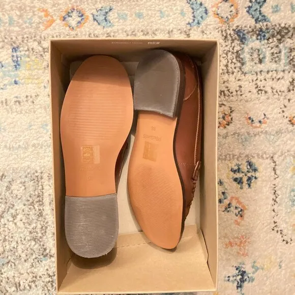 NEW Madewell Brown Leather Penny Loafers 9.5