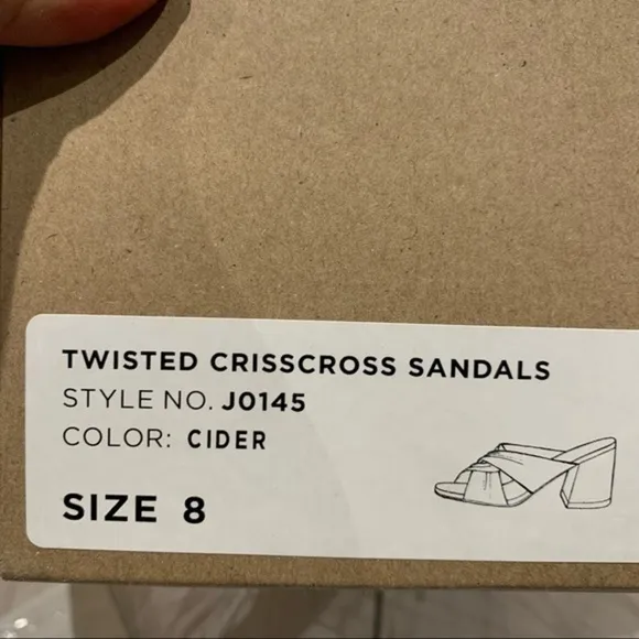 NEW Madewell criss cross golden yellow sandals mules size 8. J0145