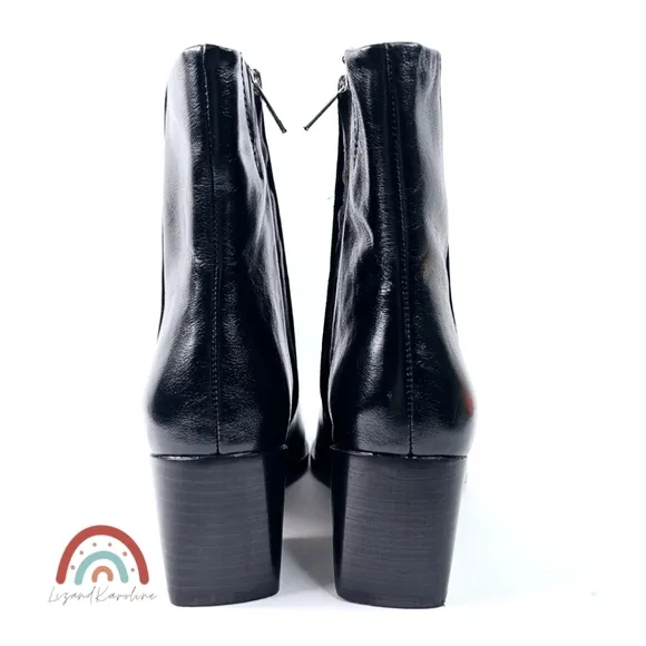 New! Madewell The Ardin Ankle Boot Leather Chunky Heel Boots