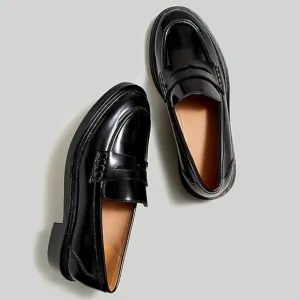 New! Madewell The Vernon Leather Black Loafer