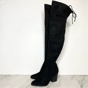New! Marc Fisher Okun Black Pointy Toe Over the Knee Boot 8M