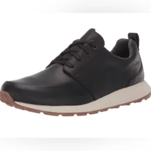 New Merrel Mens Ashford Athletic Sneakers Black Leather Low Top Lace Up Size 8