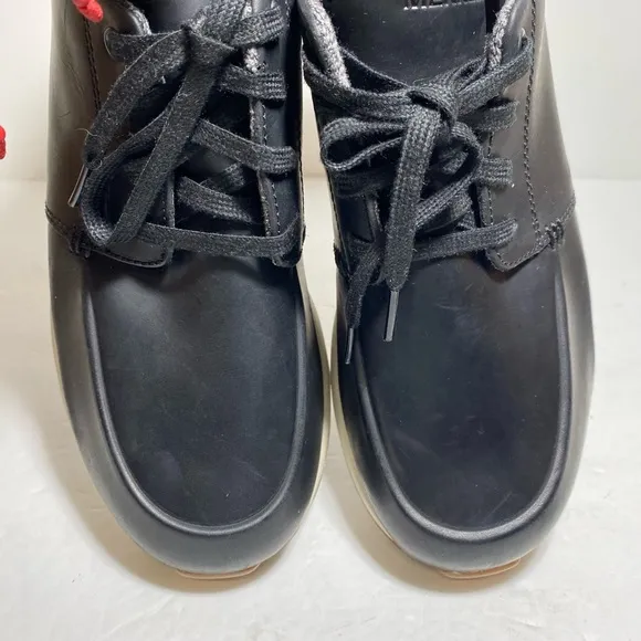 New Merrel Mens Ashford Athletic Sneakers Black Leather Low Top Lace Up Size 8