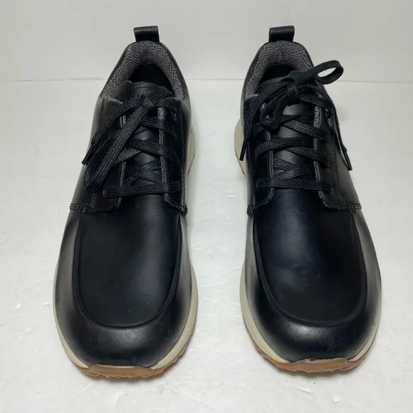 New Merrel Mens Ashford Athletic Sneakers Black Leather Low Top Lace Up Size 8