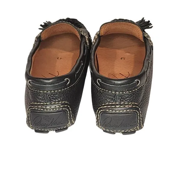 NEW Patricia Nash Domenica Driving Leather Loafers sz 6 Moccasins Tassel Black