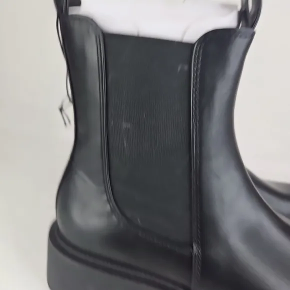 New Platform Lowboots Elegant Women Chunky Demi Shelsea Boots Black Size6.5