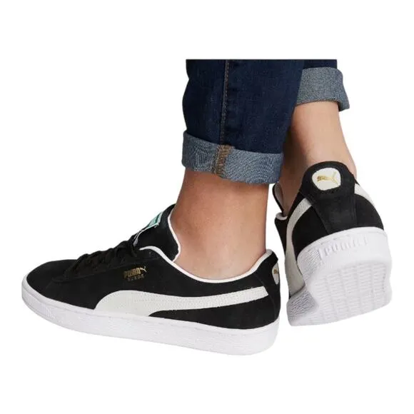 NEW PUMA Suede Classic XXI SNEAKERS Womens 13 Mens 11.5 Black &amp; White SHOE Boxed