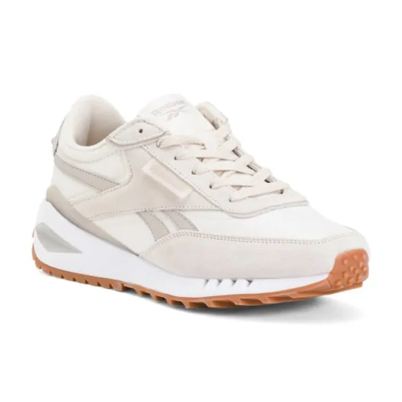 NEW REEBOK Men's Forte Racer Sneakers Stone 462mn