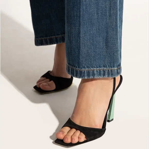 New Saint Laurent Paz Heeled Sandals Size 38