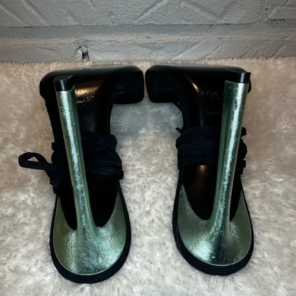 New Saint Laurent Paz Heeled Sandals Size 38