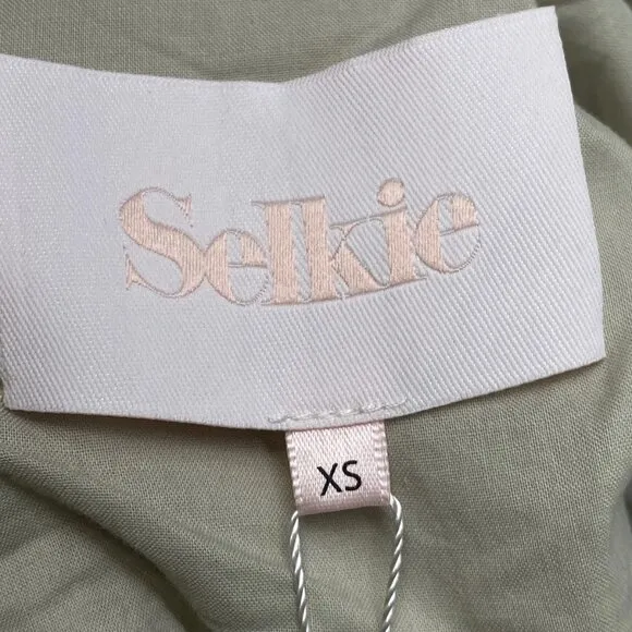 NEW SELKIE The Sweetest Slip Dress Bunny Swan Print Light Pink/Multi Size XS