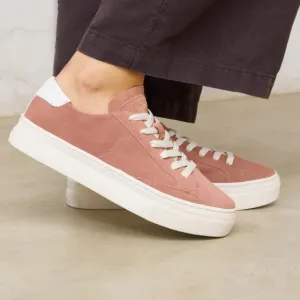 NEW SOLUDOS Suede Ibiza Platform Sneakers Dusty Rose for women 126mn