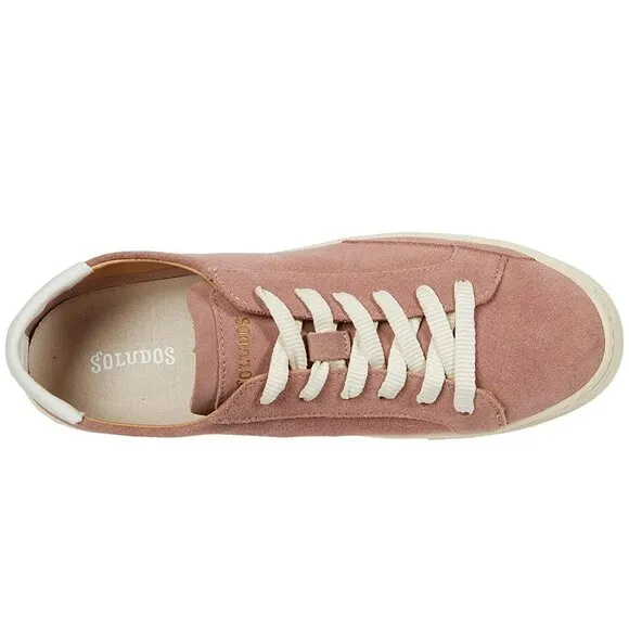 NEW SOLUDOS Suede Ibiza Platform Sneakers Dusty Rose for women 126mn