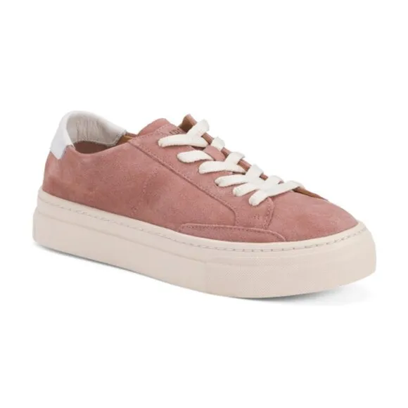 NEW SOLUDOS Suede Ibiza Platform Sneakers Dusty Rose for women 126mn