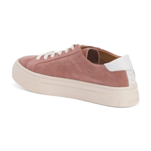 NEW SOLUDOS Suede Ibiza Platform Sneakers Dusty Rose for women 126mn