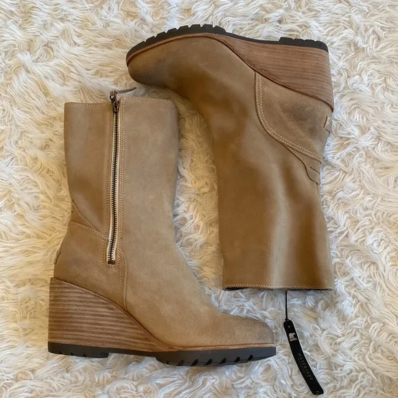 New Sorel tan suede leather After Hours Mid boot 10.5