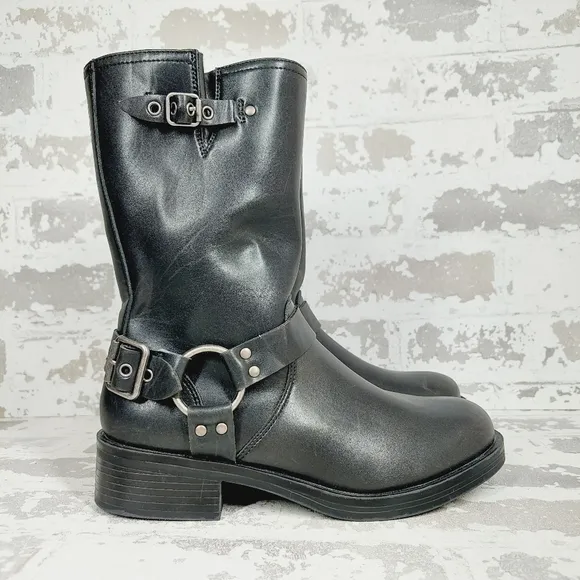 NEW Steve Madden Girls Beckky Mid-Calf Black Boots i888