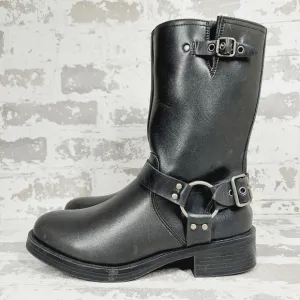 NEW Steve Madden Girls Beckky Mid-Calf Black Boots i888