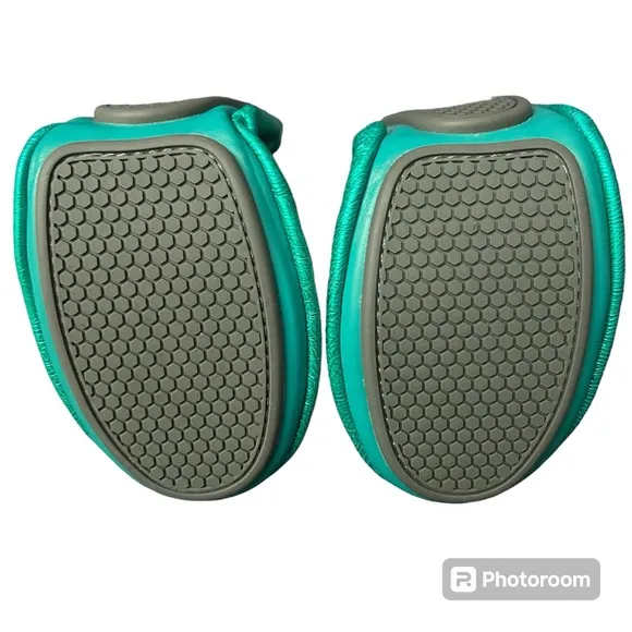 NEW Storehouse Flats Seaside Foil Seafoam Green Foldable Leather Flats - Size 7