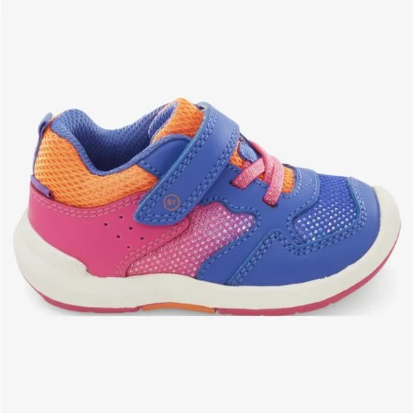 NEW Stride Rite Size 5 Wide Baby Girls Winslow Machine Washable Sneaker - Multi