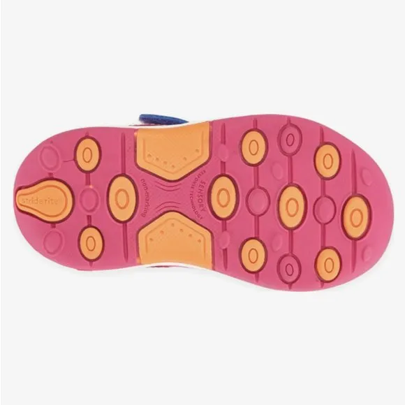 NEW Stride Rite Size 5 Wide Baby Girls Winslow Machine Washable Sneaker - Multi