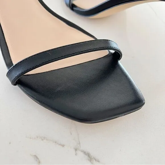 NEW Stuart Weitzman Amelina Leather Ankle-Strap Sandals Black Size 11