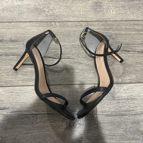 NEW • STUART WEITZMAN • Women’s Amelina 75 leather sandals Open Toed Black 6.5