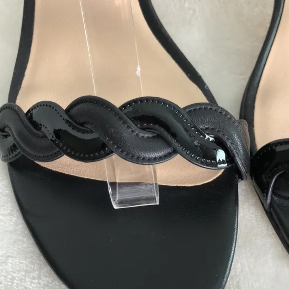 New STUART WEITZMAN Women's Size 11 Black Twistie Stiletto 75 Sandals Heels
