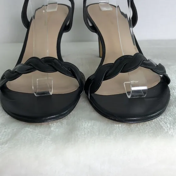 New STUART WEITZMAN Women's Size 11 Black Twistie Stiletto 75 Sandals Heels