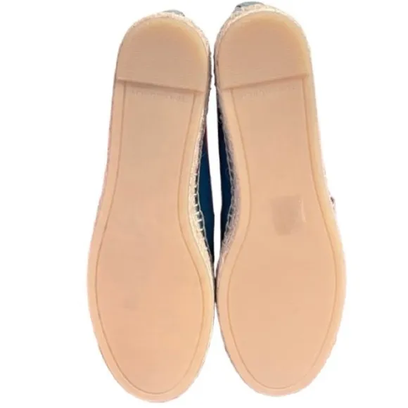 NEW - Tory Burch Eleanor Leather Espadrille in Brisk Blue. Size: 8