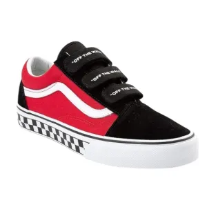 New Vans Black Red Old School V Suede &amp; Canvas Sneakers Size 8 Womens - 6.5 Mens
