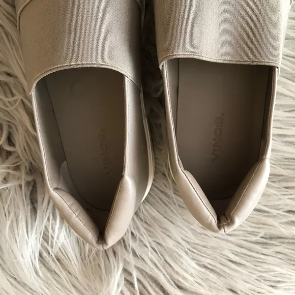 NEW Vince Corbin slip on gray leather sneakers