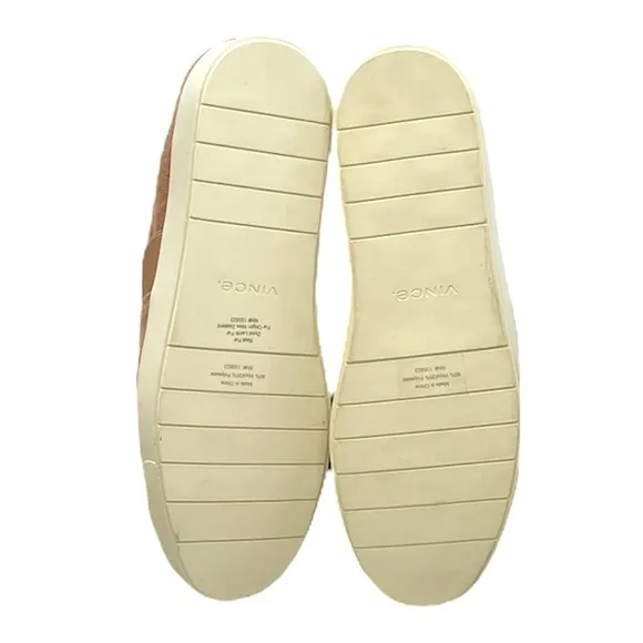 NEW Vince Women’s Blair Lamb Shearling Slip-On Sneakers size 11 Light Taupe